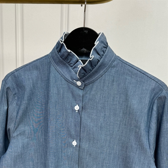 Louise Rømern Freddie Morgan LS Skjorte, Denim Cotton Stretch